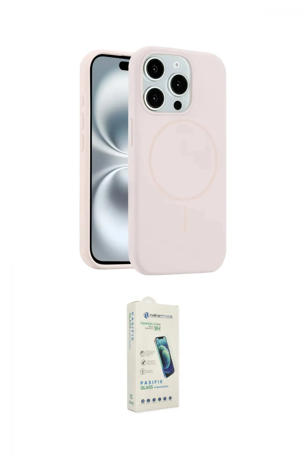 ieg™ iPhone 14 Pro Max Kılıf Yankı Form Serisi - Şeffaf Pasifik Cam Ekran Koruyucu