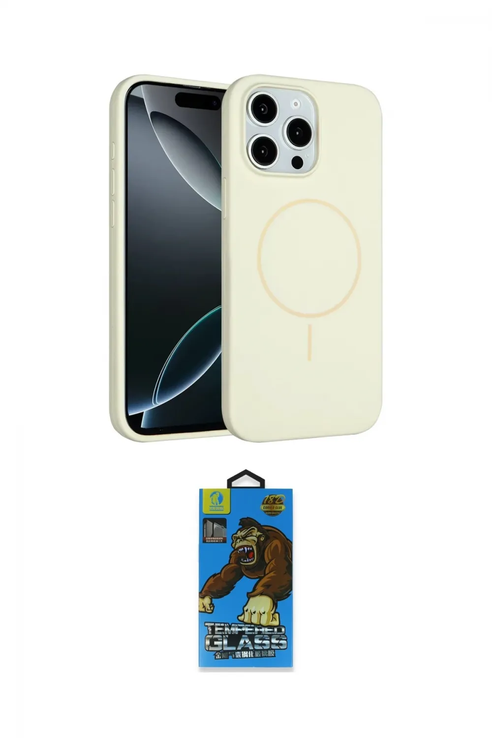 ieg™ iPhone 14 Pro Max Kılıf Yankı Form Serisi - Siyah 18D Cam Ekran Koruyucu