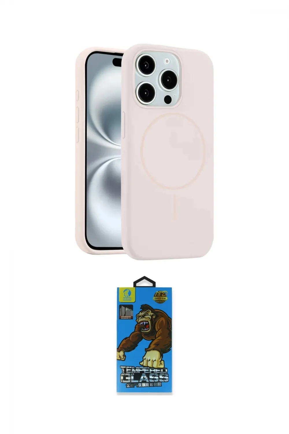 ieg™ iPhone 14 Pro Max Kılıf Yankı Form Serisi - Siyah 18D Cam Ekran Koruyucu