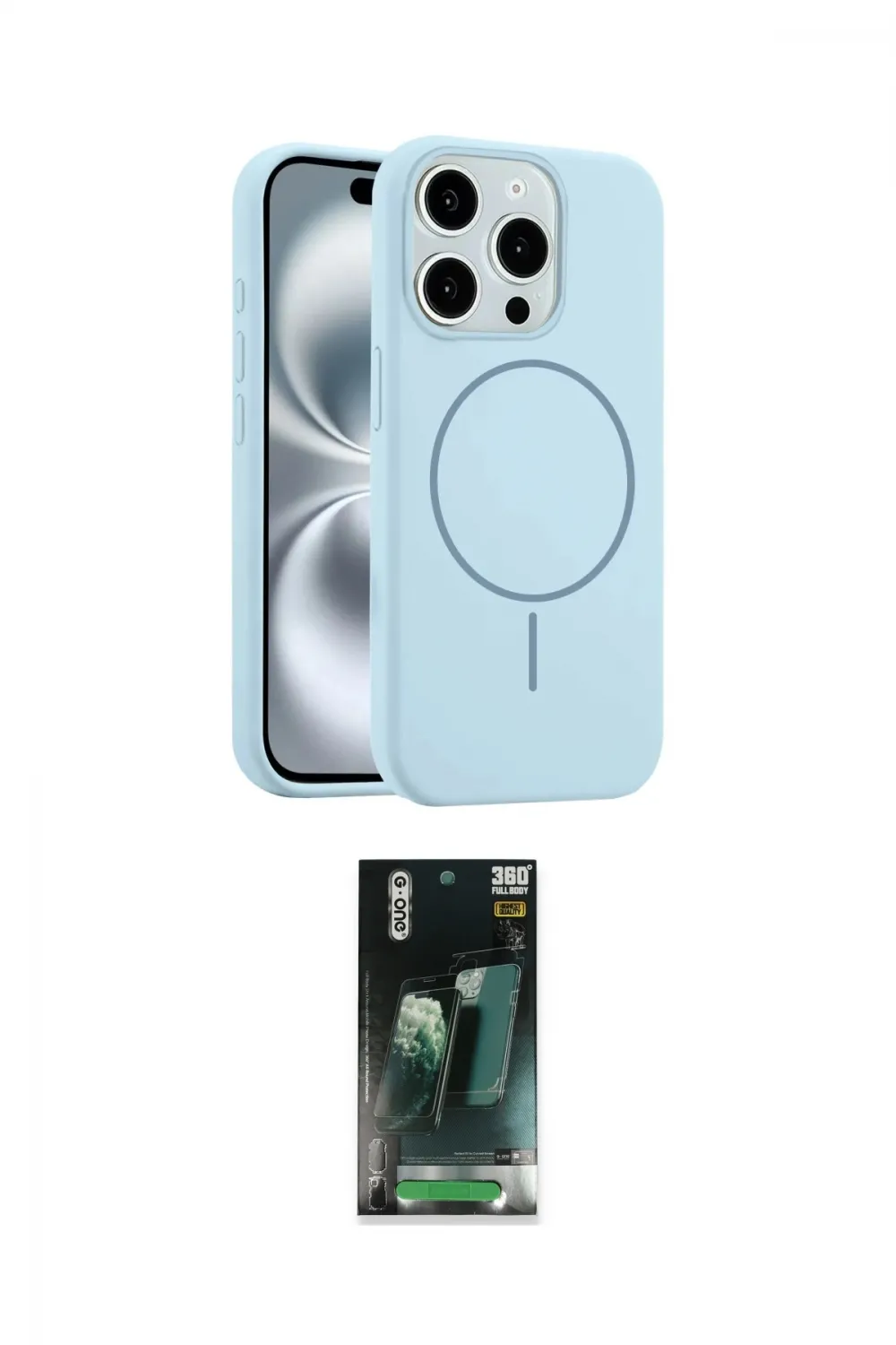 ieg™ iPhone 14 Pro Max Kılıf Yankı Form Serisi - Siyah 360 Mat Full Body Arka Koruyucu