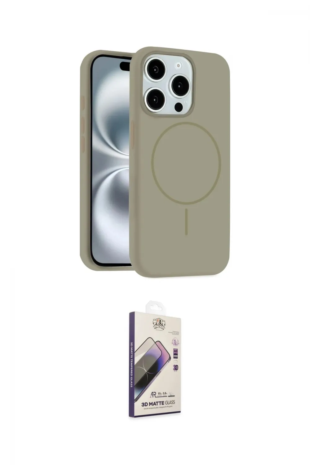 ieg™ iPhone 14 Pro Max Kılıf Yankı Form Serisi - Siyah Bilvis 3D Mat Cam Ekran Koruyucu