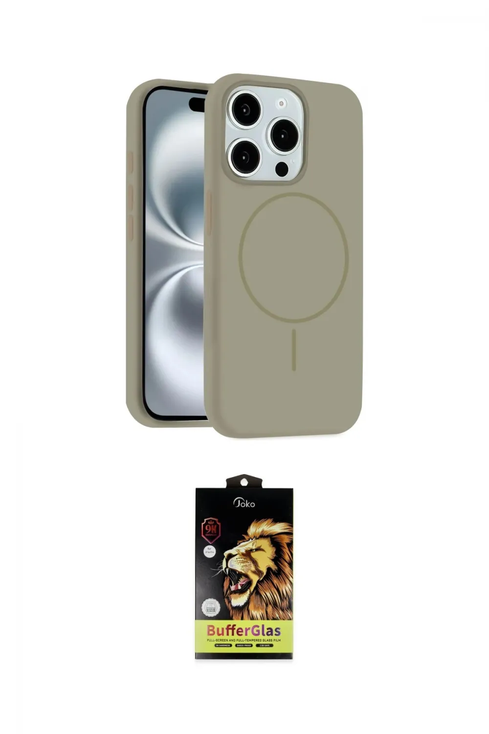 ieg™ iPhone 14 Pro Max Kılıf Yankı Form Serisi - Siyah Buffer Cam Ekran Koruyucu