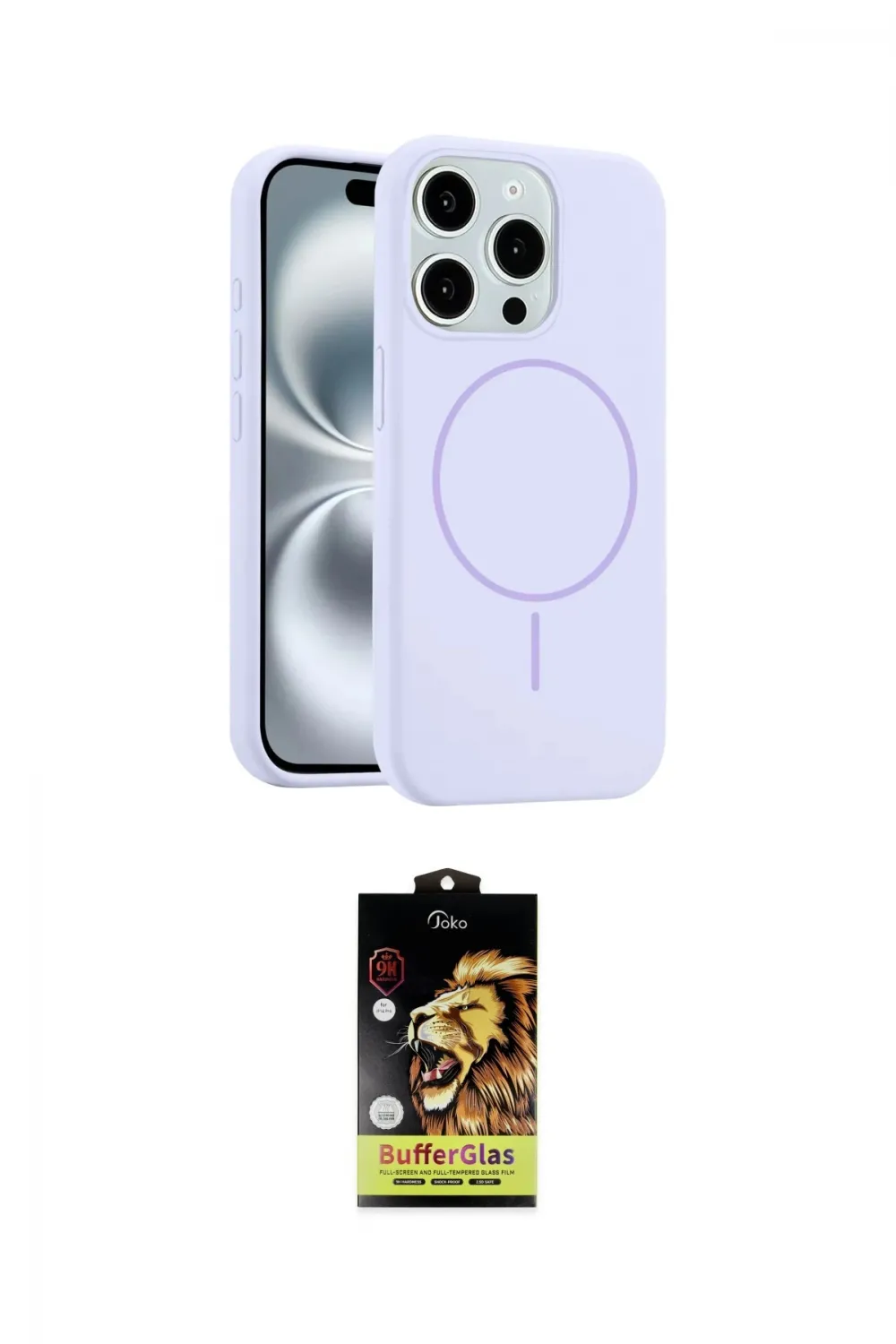 ieg™ iPhone 14 Pro Max Kılıf Yankı Form Serisi - Siyah Buffer Cam Ekran Koruyucu