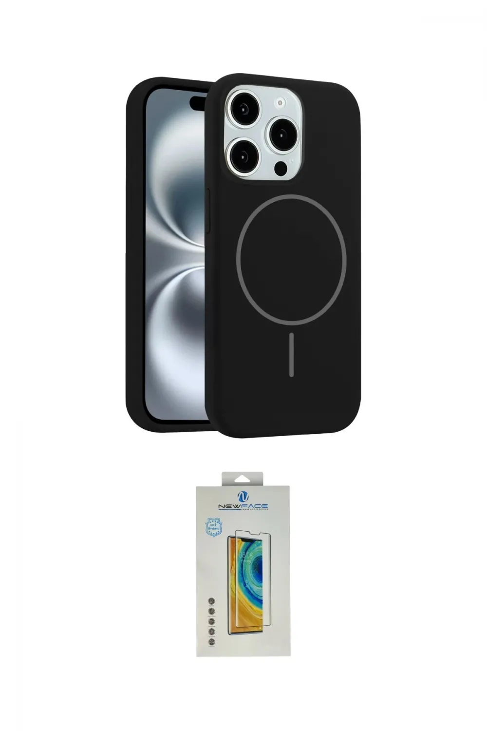 ieg™ iPhone 14 Pro Max Kılıf Yankı Form Serisi - Siyah Polymer Nano Ekran Koruyucu