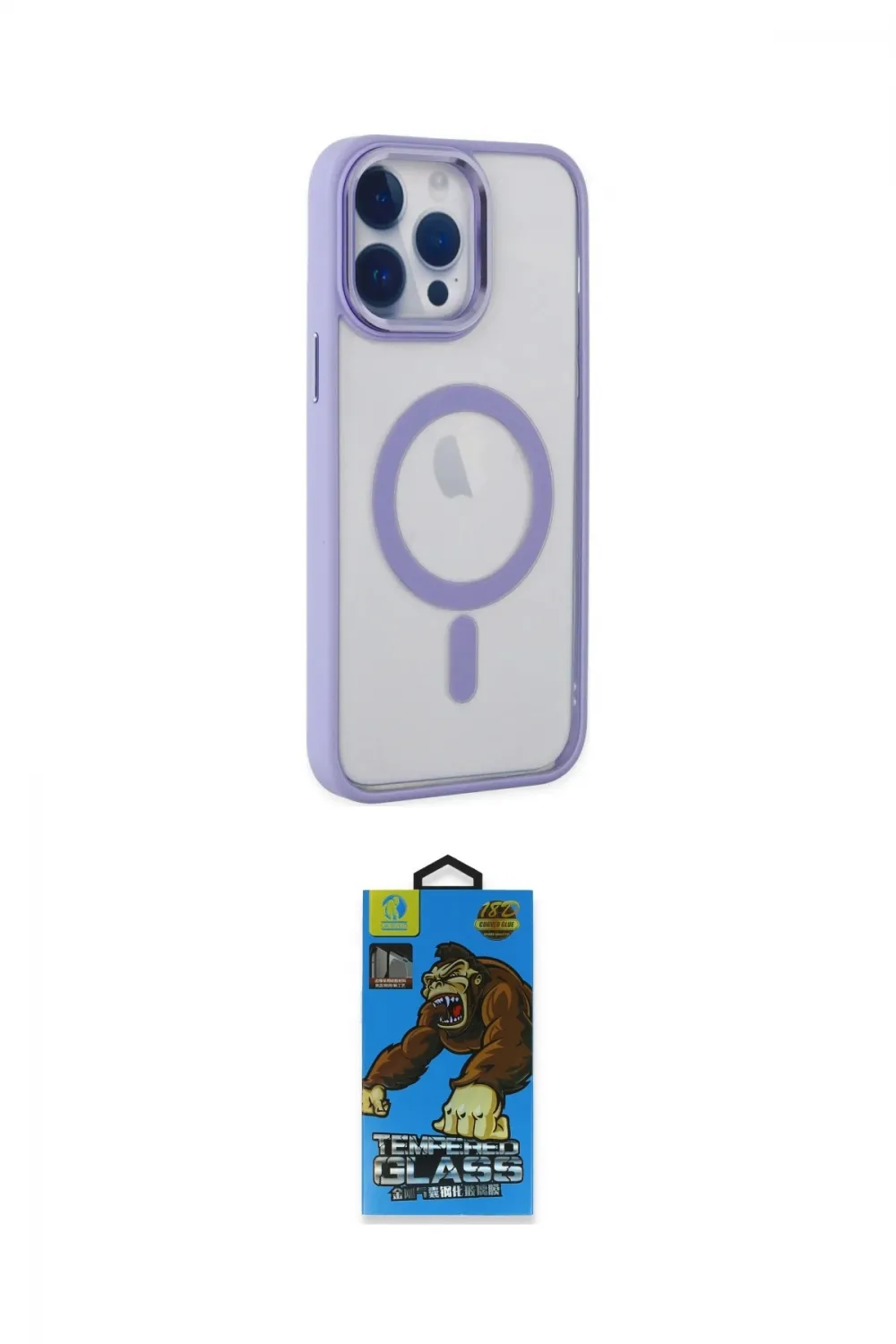 ieg™ iPhone 14 Pro Max Kılıf Yankı Işık Özel Seri - Siyah 18D Cam Ekran Koruyucu