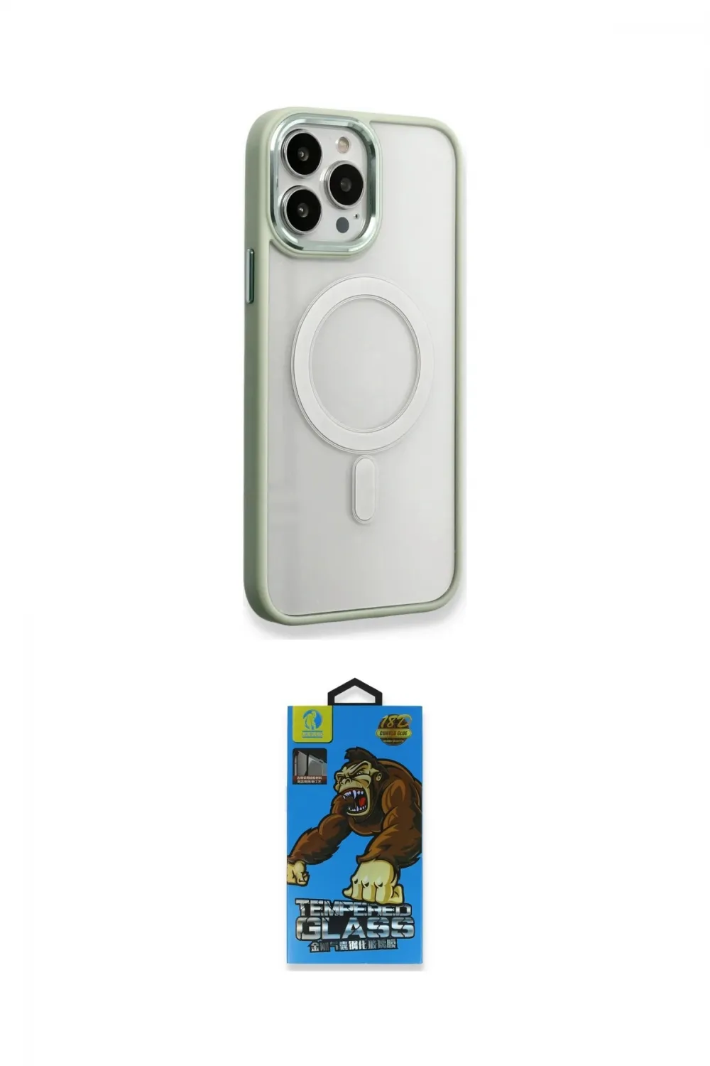 ieg™ iPhone 14 Pro Max Kılıf Yankı Işık Özel Seri - Siyah 18D Cam Ekran Koruyucu