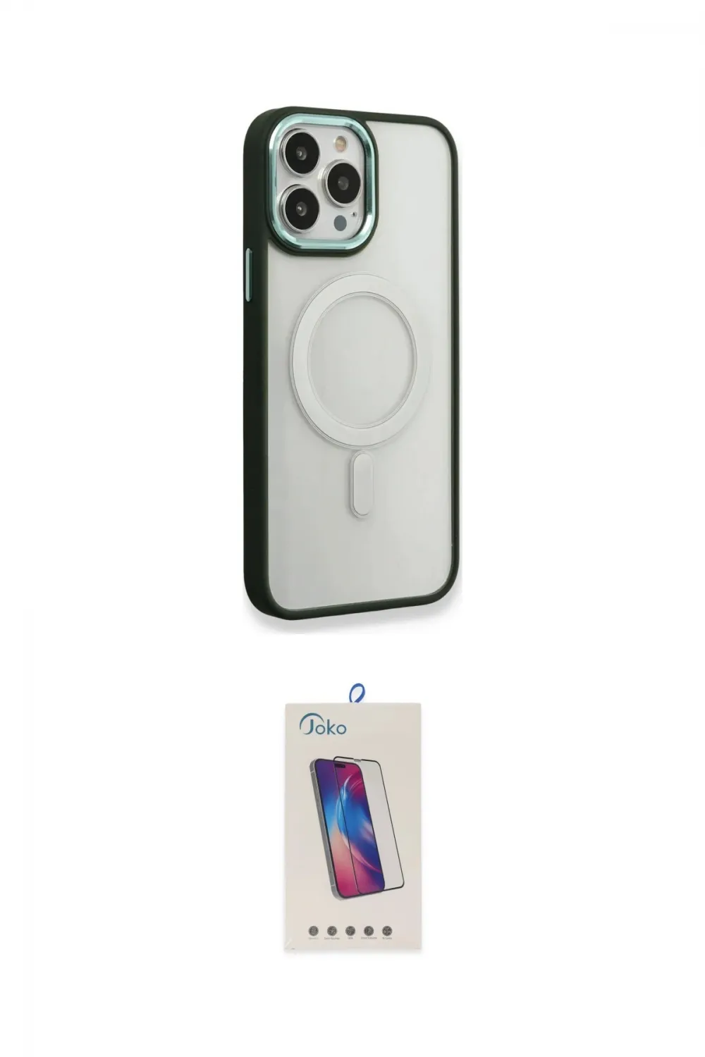 ieg™ iPhone 14 Pro Max Kılıf Yankı Işık Özel Seri - Siyah Joko 5D Cam