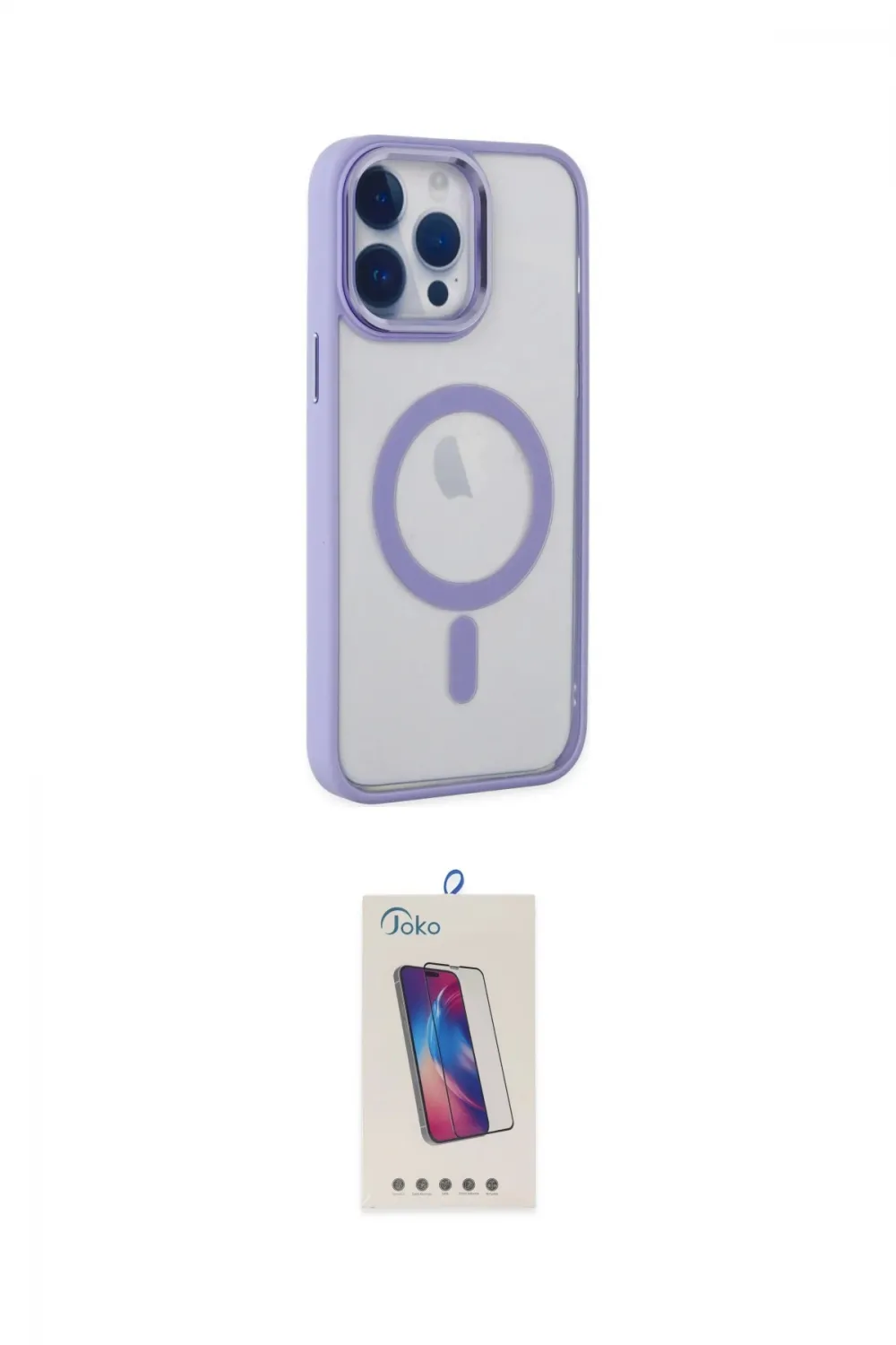 ieg™ iPhone 14 Pro Max Kılıf Yankı Işık Özel Seri - Siyah Joko 5D Cam