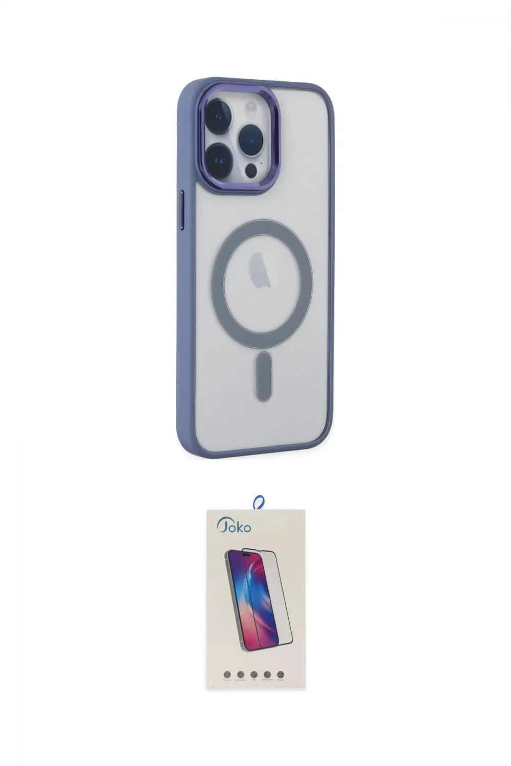 ieg™ iPhone 14 Pro Max Kılıf Yankı Işık Özel Seri - Siyah Joko 5D Cam