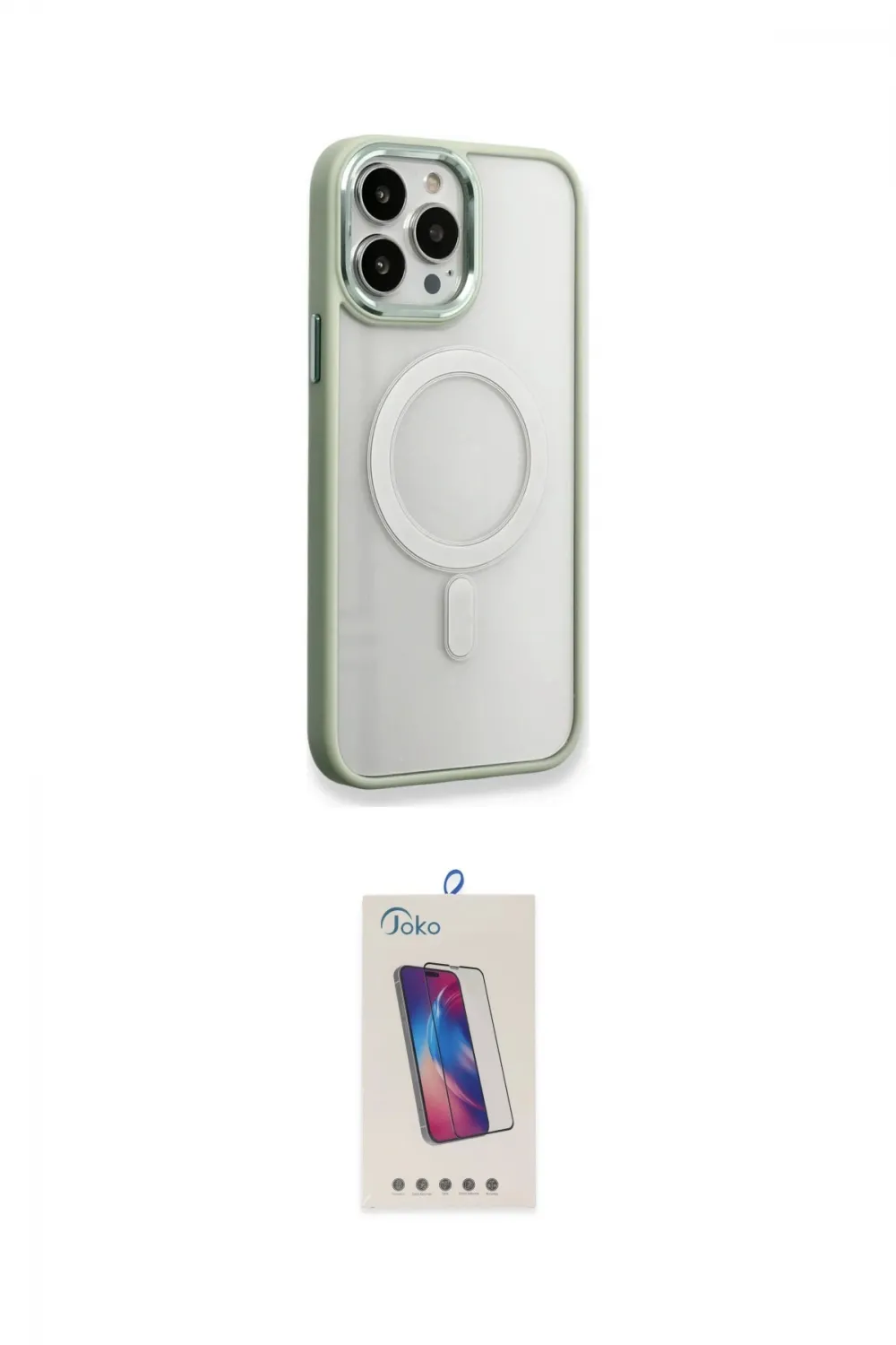 ieg™ iPhone 14 Pro Max Kılıf Yankı Işık Özel Seri - Siyah Joko 5D Cam