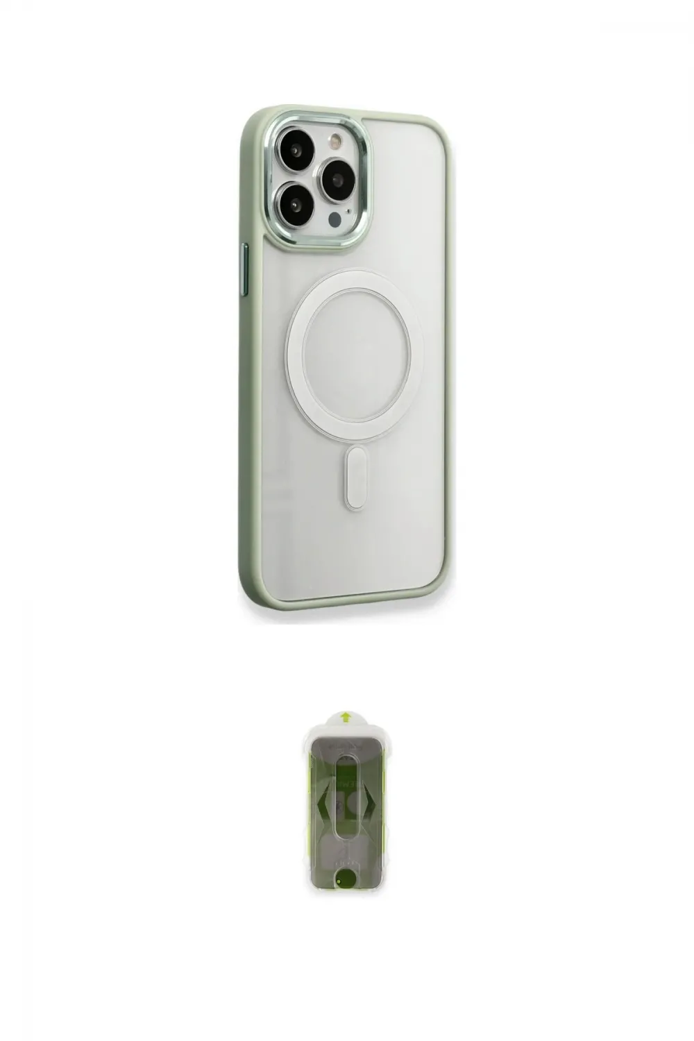 ieg™ iPhone 14 Pro Max Kılıf Yankı Işık Özel Seri - Siyah Joko Magic 5D Hayalet Cam