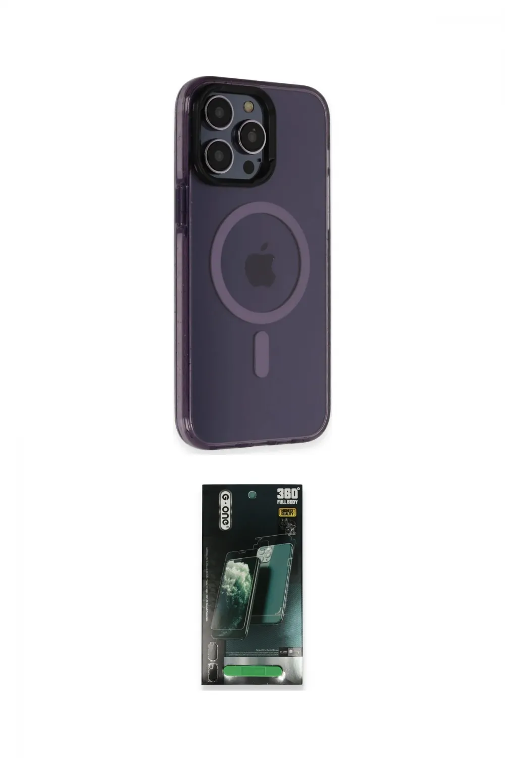 ieg™ iPhone 14 Pro Max Kılıf Yankı Işık Prime - Şeffaf 360 Full Body Arka Koruyucu
