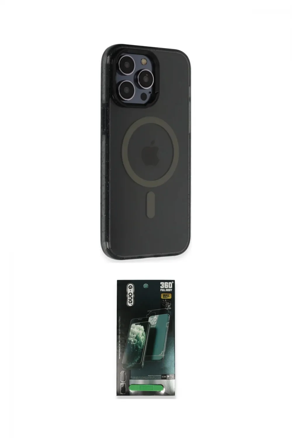 ieg™ iPhone 14 Pro Max Kılıf Yankı Işık Prime - Şeffaf 360 Full Body Arka Koruyucu