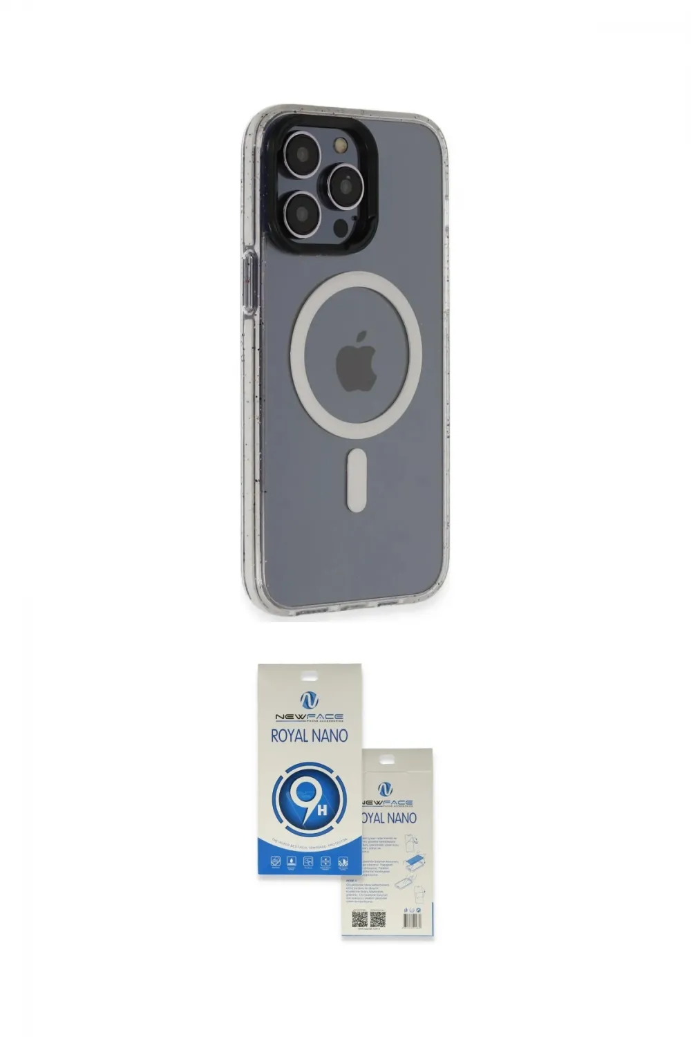 ieg™ iPhone 14 Pro Max Kılıf Yankı Işık Prime - Şeffaf Royal Nano Ekran Koruyucu
