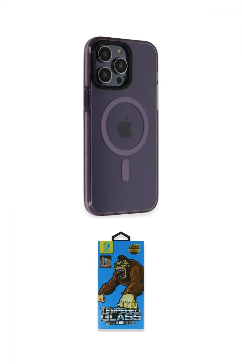 ieg™ iPhone 14 Pro Max Kılıf Yankı Işık Prime - Siyah 18D Cam Ekran Koruyucu
