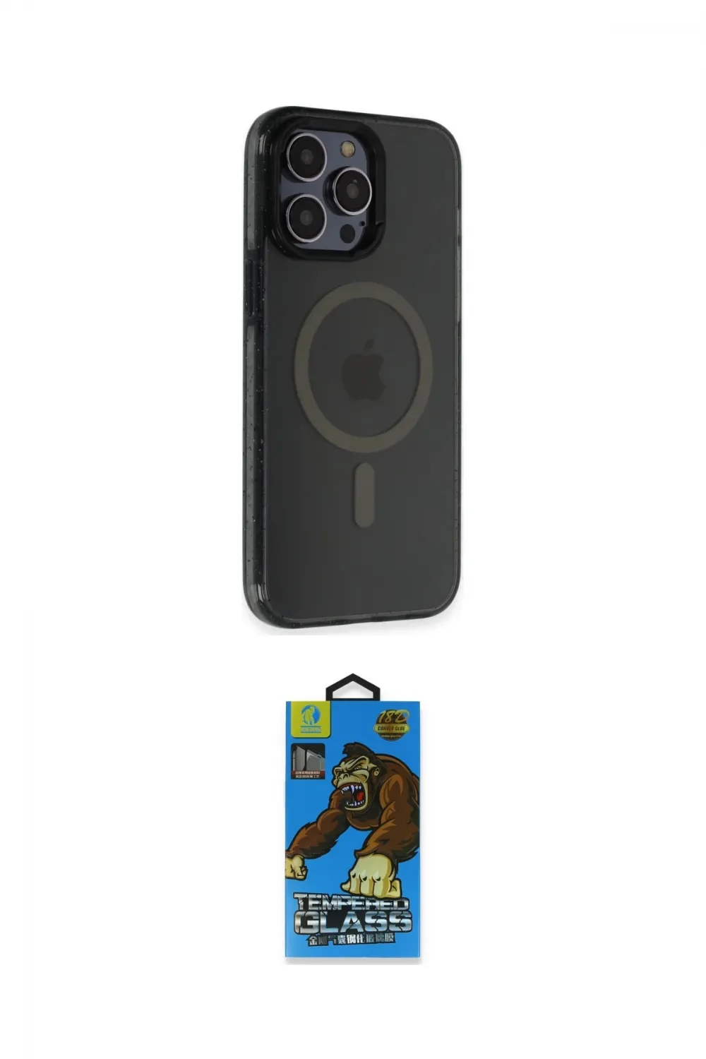 ieg™ iPhone 14 Pro Max Kılıf Yankı Işık Prime - Siyah 18D Cam Ekran Koruyucu