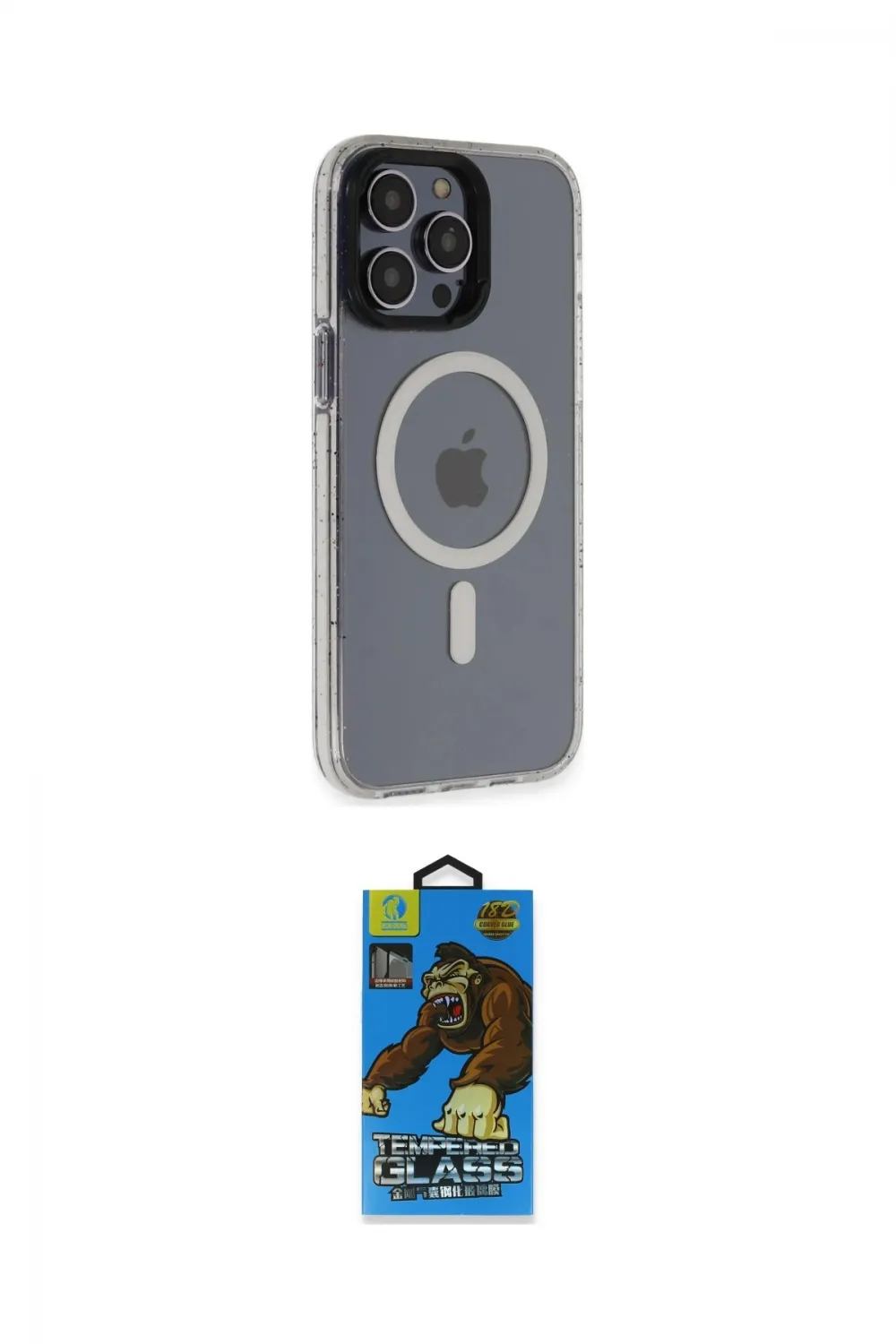 ieg™ iPhone 14 Pro Max Kılıf Yankı Işık Prime - Siyah 18D Cam Ekran Koruyucu