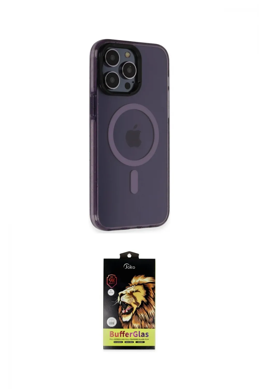 ieg™ iPhone 14 Pro Max Kılıf Yankı Işık Prime - Siyah Buffer Cam Ekran Koruyucu
