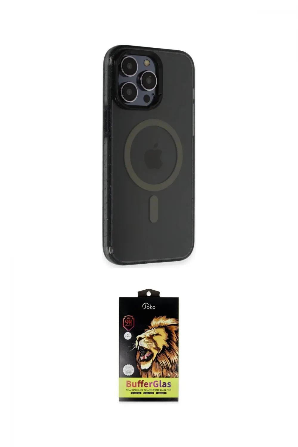 ieg™ iPhone 14 Pro Max Kılıf Yankı Işık Prime - Siyah Buffer Cam Ekran Koruyucu