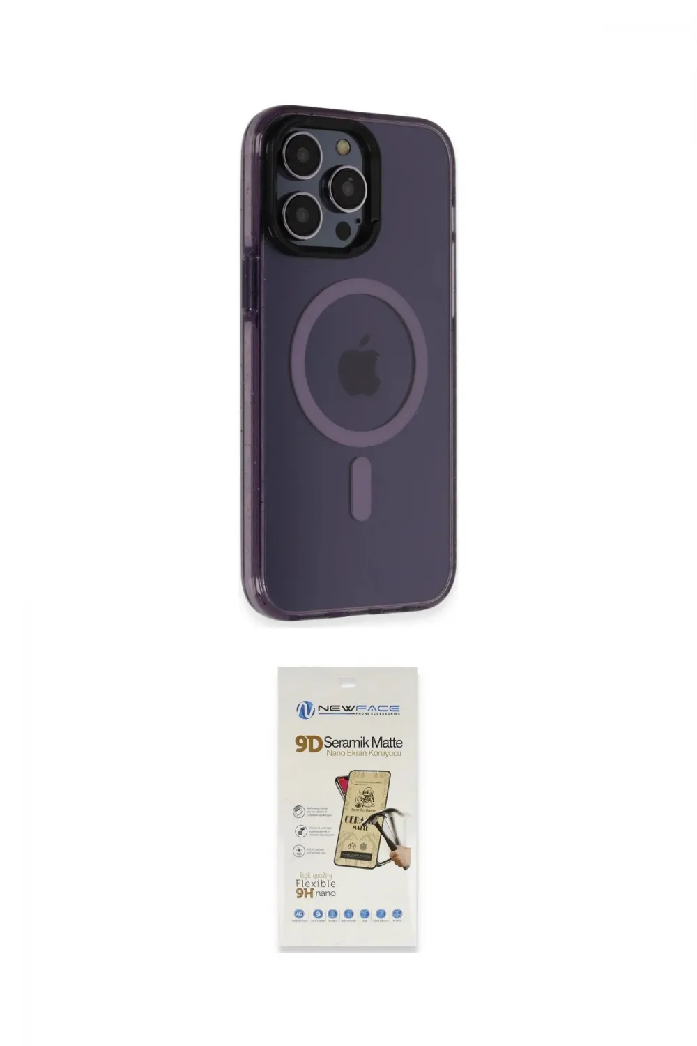 ieg™ iPhone 14 Pro Max Kılıf Yankı Işık Prime - Siyah Mat Seramik Nano Ekran Koruyucu