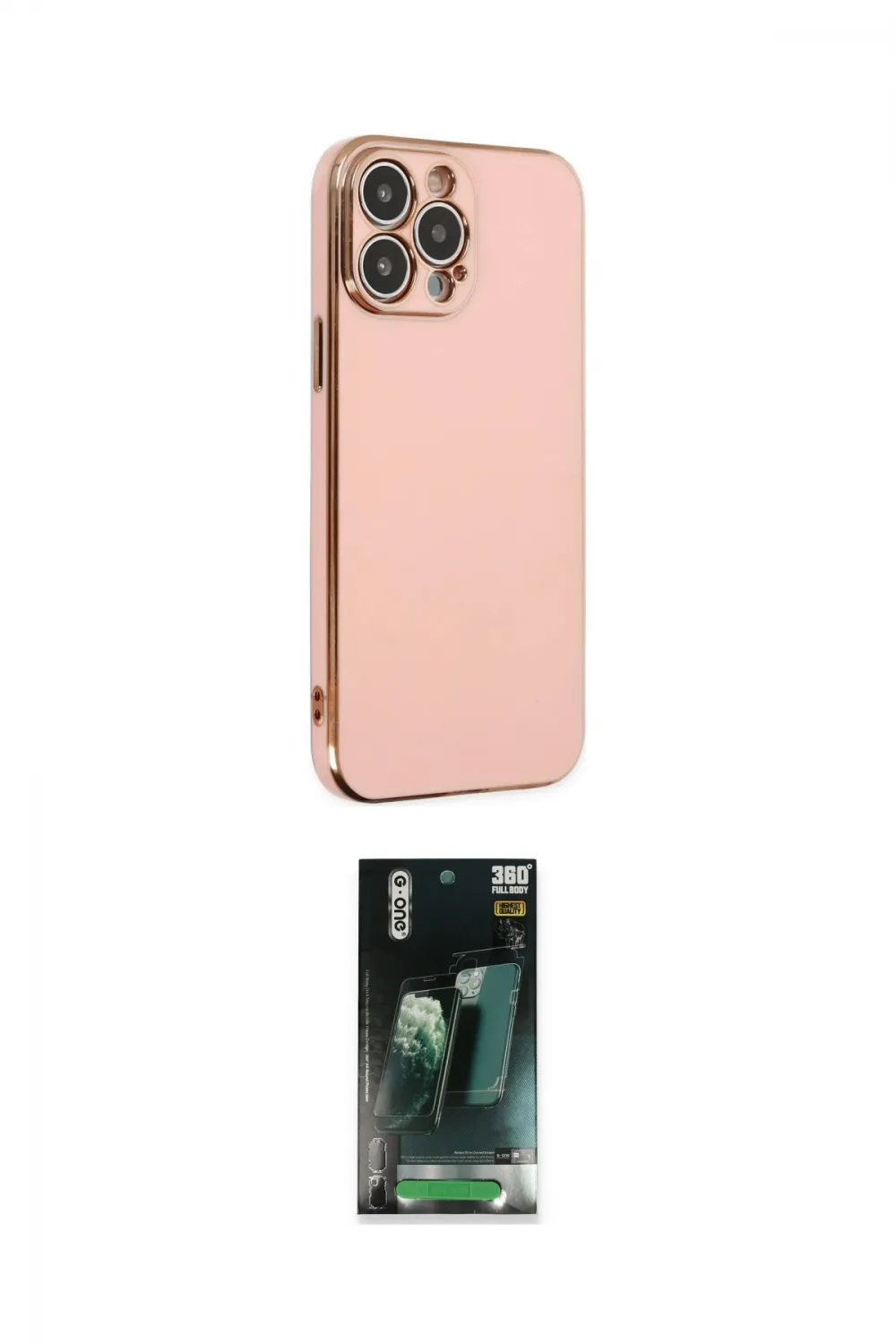 ieg™ iPhone 14 Pro Max Kılıf Yankı Serisi - Şeffaf 360 Full Body Arka Koruyucu