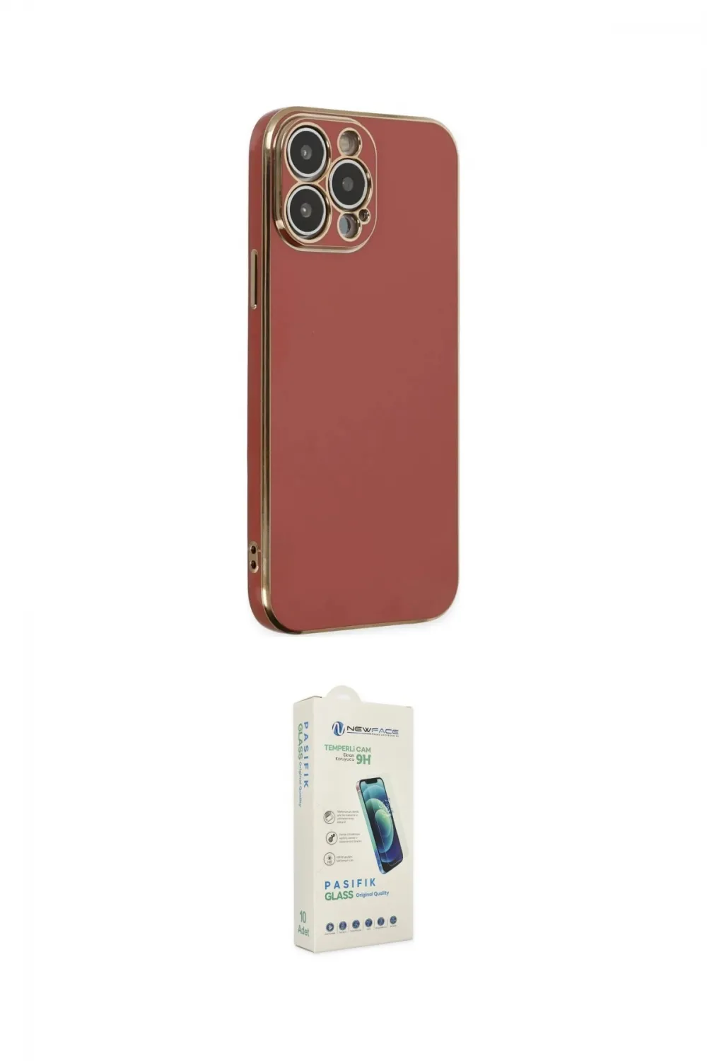 ieg™ iPhone 14 Pro Max Kılıf Yankı Serisi - Şeffaf Pasifik Cam Ekran Koruyucu