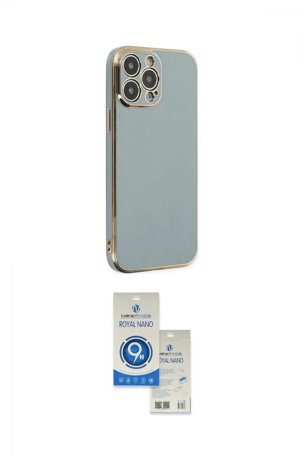 ieg™ iPhone 14 Pro Max Kılıf Yankı Serisi - Şeffaf Royal Nano Ekran Koruyucu