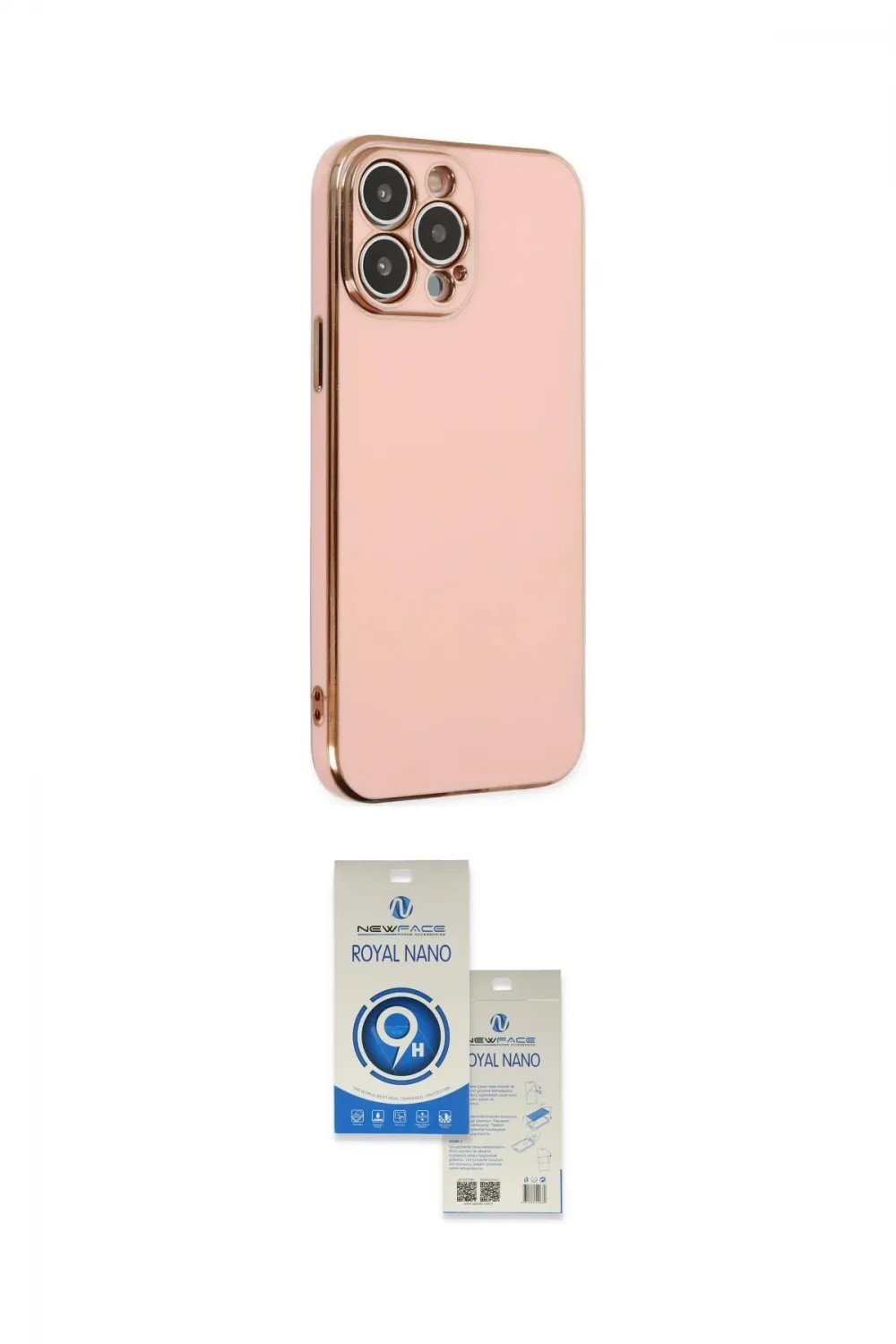 ieg™ iPhone 14 Pro Max Kılıf Yankı Serisi - Şeffaf Royal Nano Ekran Koruyucu