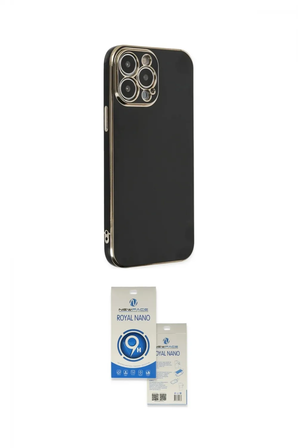 ieg™ iPhone 14 Pro Max Kılıf Yankı Serisi - Şeffaf Royal Nano Ekran Koruyucu