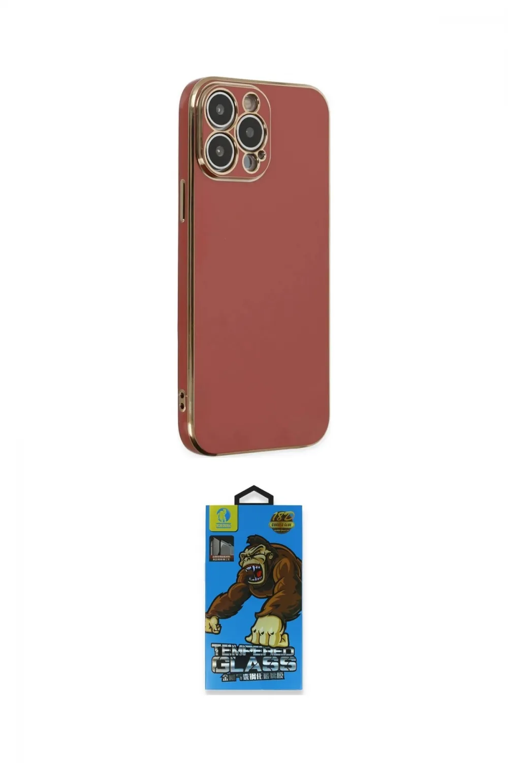 ieg™ iPhone 14 Pro Max Kılıf Yankı Serisi - Siyah 18D Cam Ekran Koruyucu