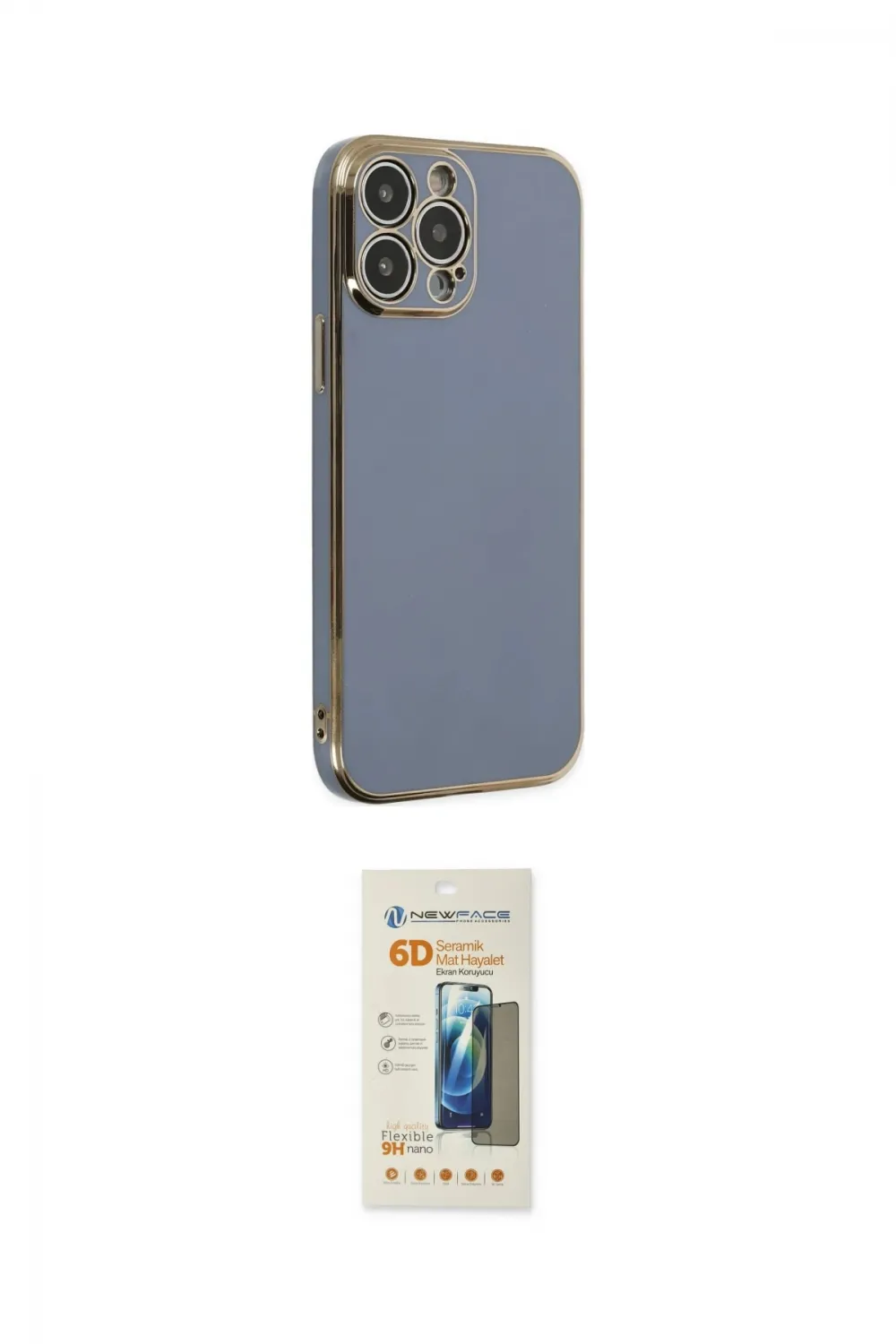 ieg™ iPhone 14 Pro Max Kılıf Yankı Serisi - Siyah 6D Mat Seramik Hayalet Nano Ekran Koruyucu