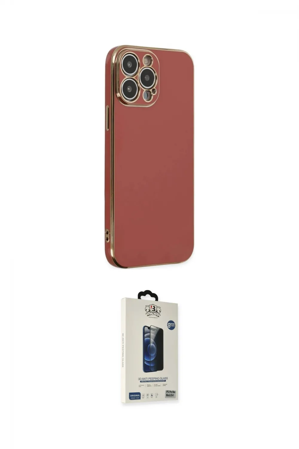 ieg™ iPhone 14 Pro Max Kılıf Yankı Serisi - Siyah Bilvis Hayalet Cam Ekran Koruyucu