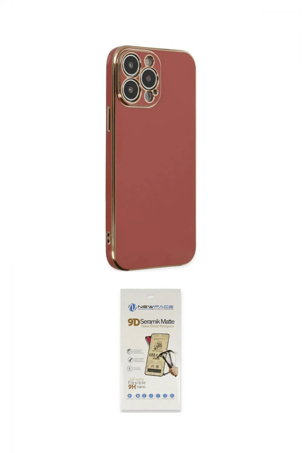 ieg™ iPhone 14 Pro Max Kılıf Yankı Serisi - Siyah Mat Seramik Nano Ekran Koruyucu