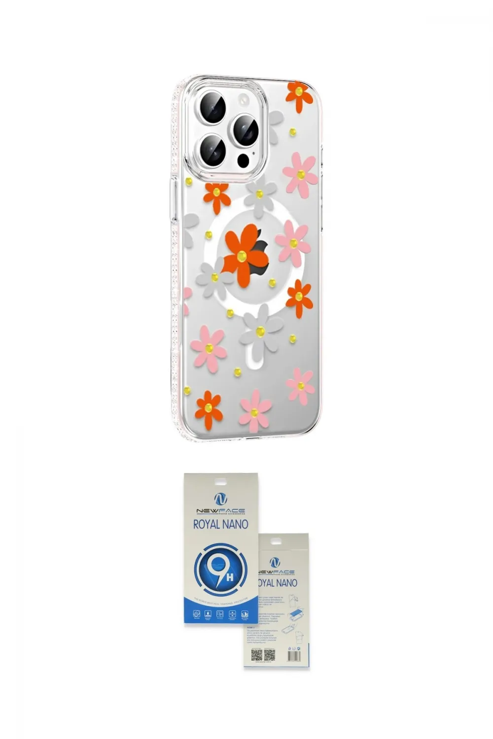 ieg™ iPhone 14 Pro Max Kılıf Yörünge Işık Prime - Şeffaf Royal Nano Ekran Koruyucu