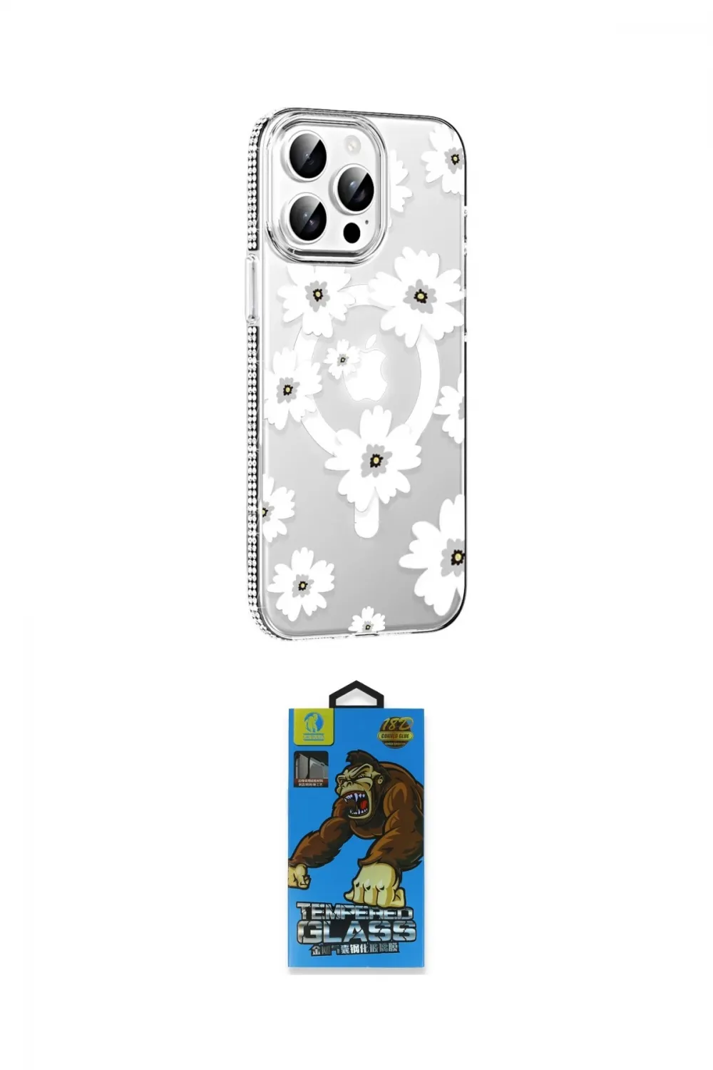 ieg™ iPhone 14 Pro Max Kılıf Yörünge Işık Prime - Siyah 18D Cam Ekran Koruyucu
