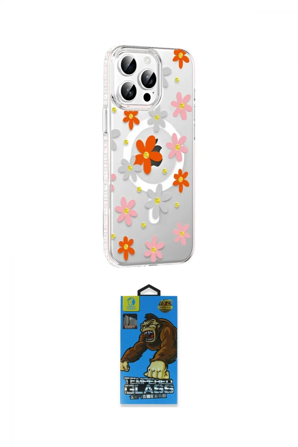 ieg™ iPhone 14 Pro Max Kılıf Yörünge Işık Prime - Siyah 18D Cam Ekran Koruyucu