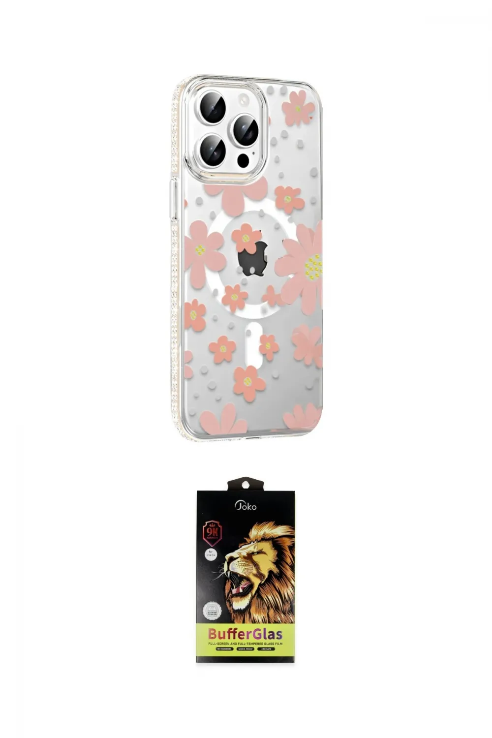 ieg™ iPhone 14 Pro Max Kılıf Yörünge Işık Prime - Siyah Buffer Cam Ekran Koruyucu