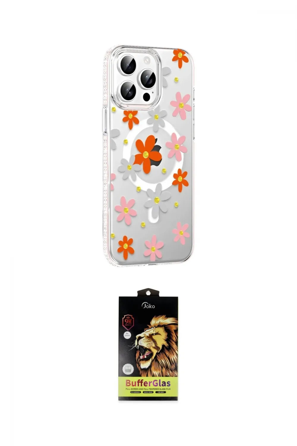 ieg™ iPhone 14 Pro Max Kılıf Yörünge Işık Prime - Siyah Buffer Cam Ekran Koruyucu