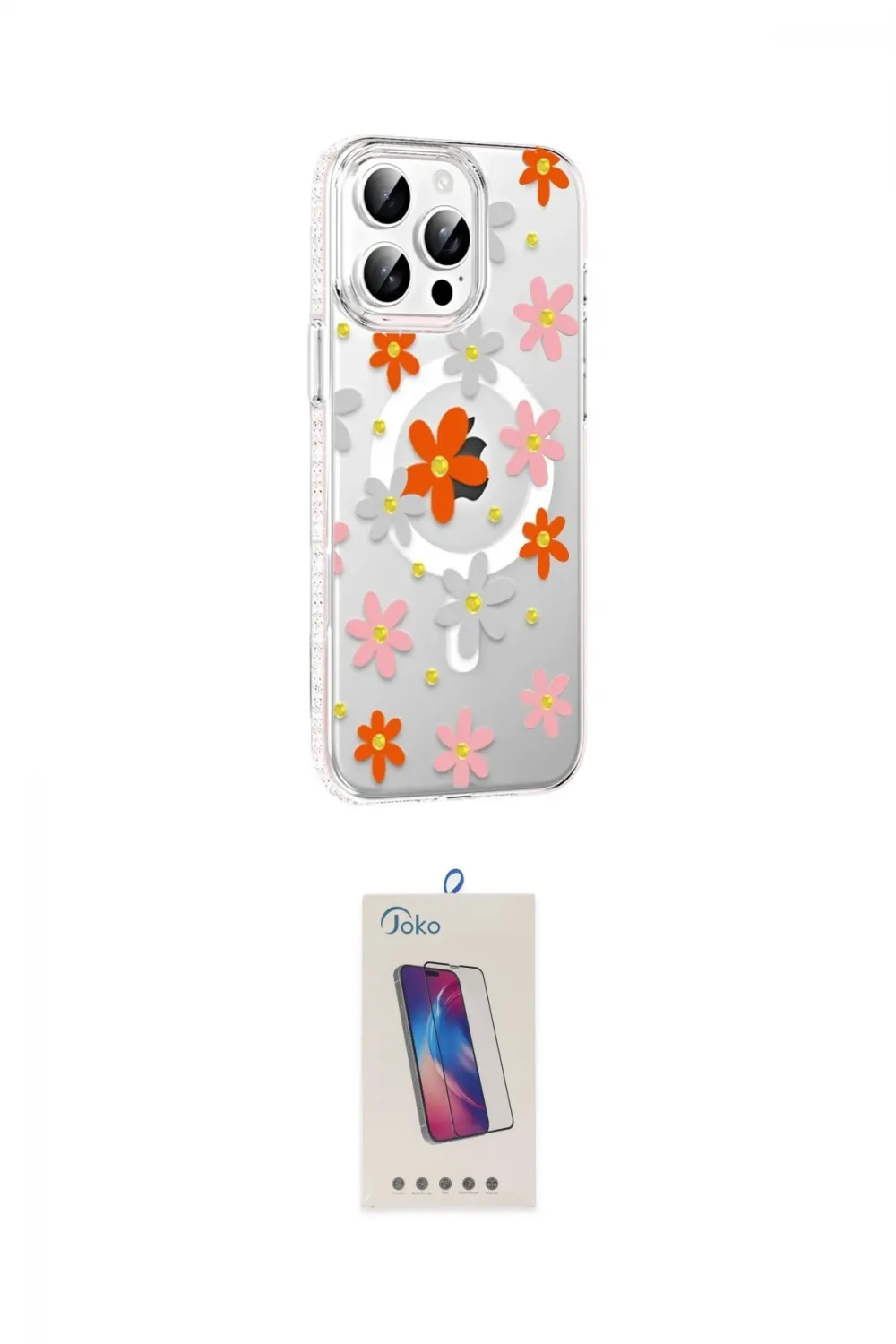 ieg™ iPhone 14 Pro Max Kılıf Yörünge Işık Prime - Siyah Joko 5D Cam