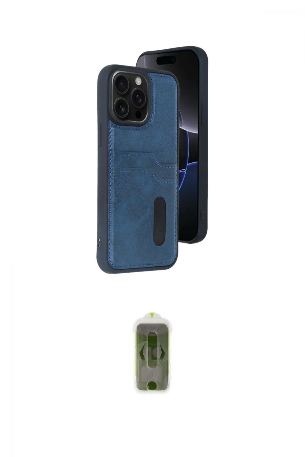 ieg™ iPhone 14 Pro Max Kılıf Yörünge Işık Serisi - Siyah Joko Magic 5D Hayalet Cam