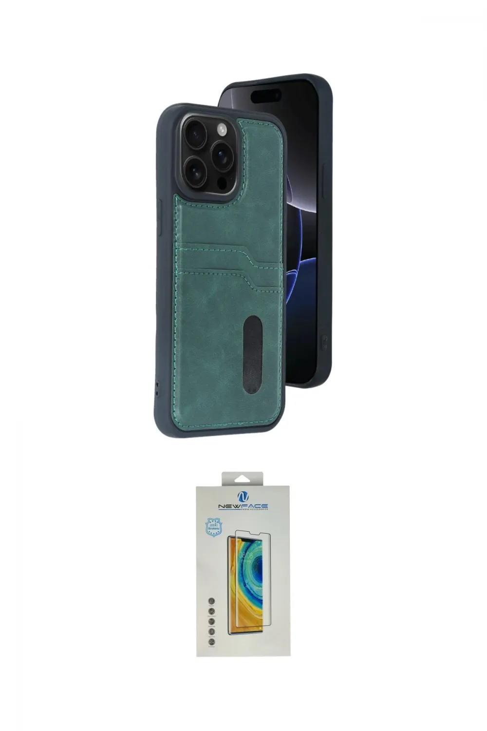 ieg™ iPhone 14 Pro Max Kılıf Yörünge Işık Serisi - Siyah Polymer Nano Ekran Koruyucu