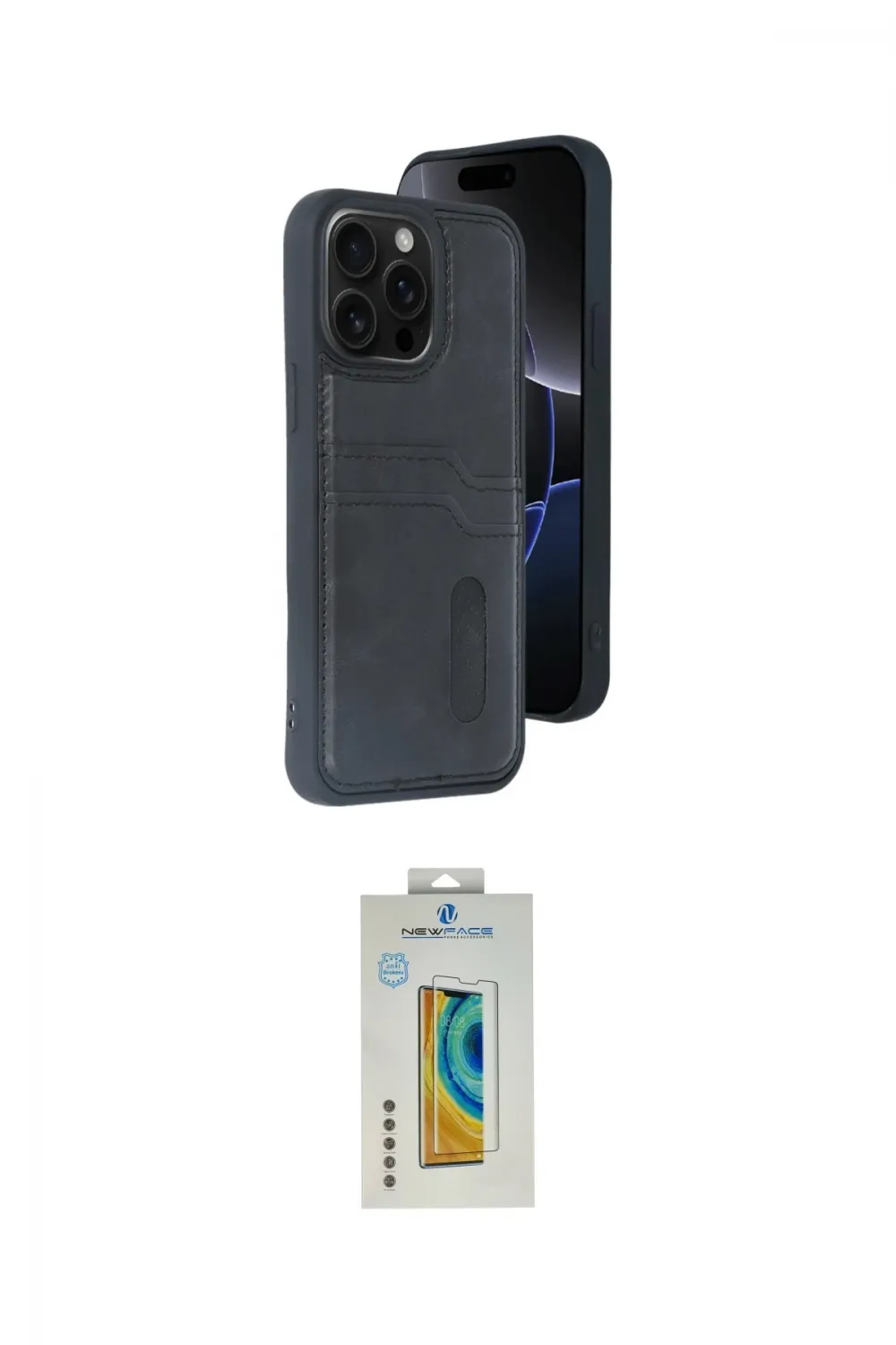 ieg™ iPhone 14 Pro Max Kılıf Yörünge Işık Serisi - Siyah Polymer Nano Ekran Koruyucu