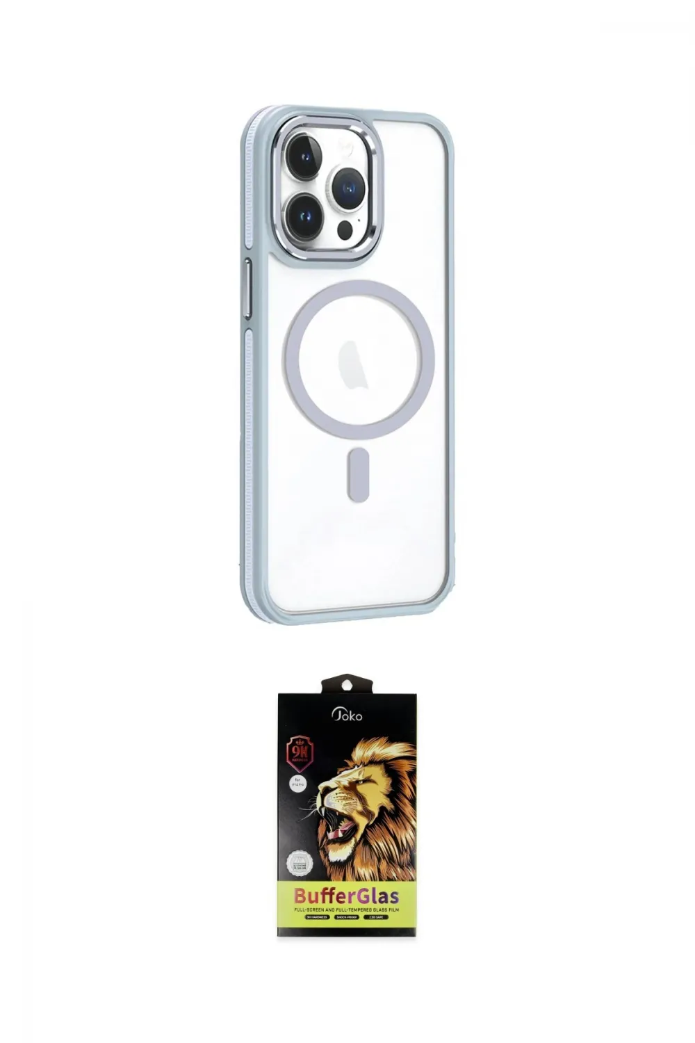 ieg™ iPhone 14 Pro Max Kılıf Yörünge Klasik - Siyah Buffer Cam Ekran Koruyucu