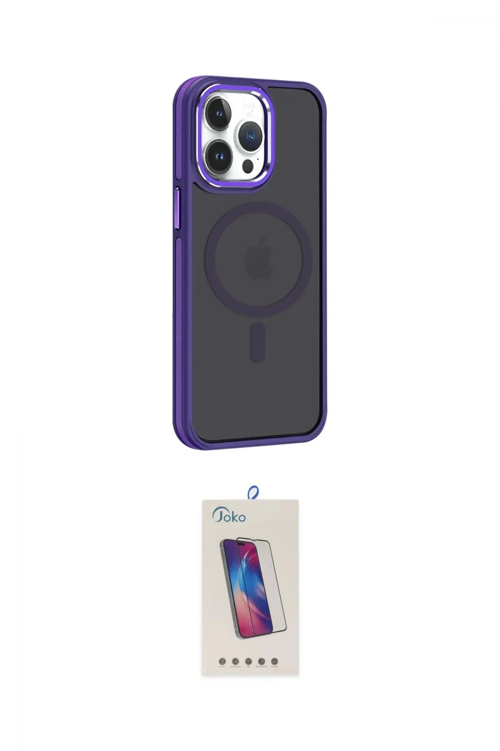 ieg™ iPhone 14 Pro Max Kılıf Yörünge Klasik - Siyah Joko 5D Cam