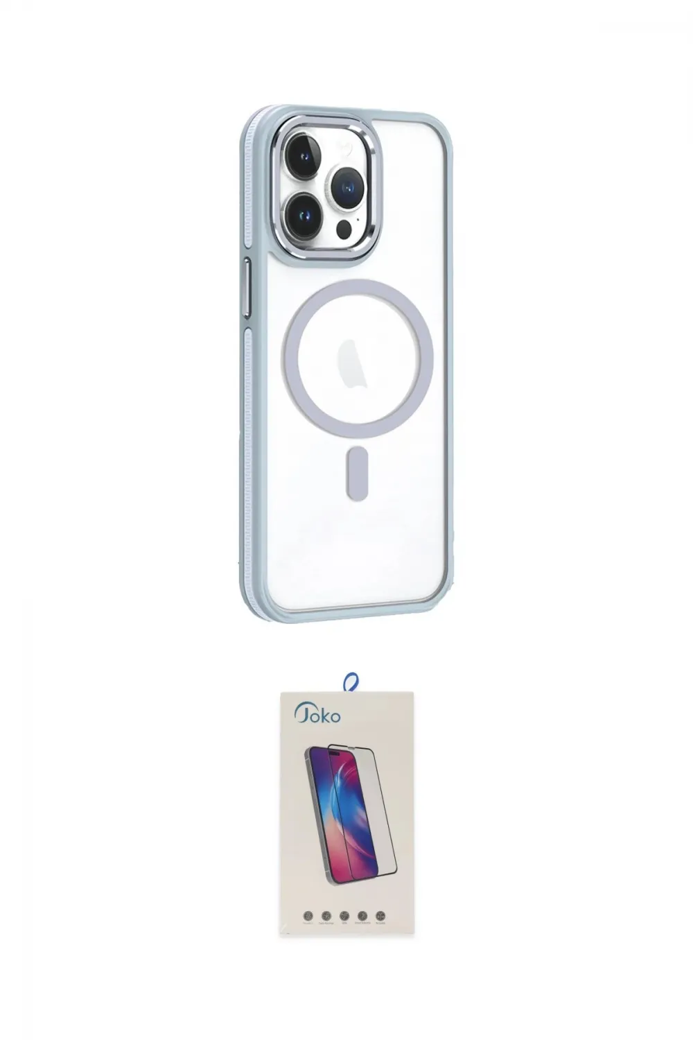 ieg™ iPhone 14 Pro Max Kılıf Yörünge Klasik - Siyah Joko 5D Cam