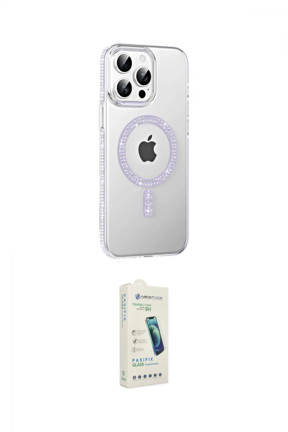 ieg™ iPhone 14 Pro Max Kılıf Yörünge Koleksiyonu - Şeffaf Pasifik Cam Ekran Koruyucu