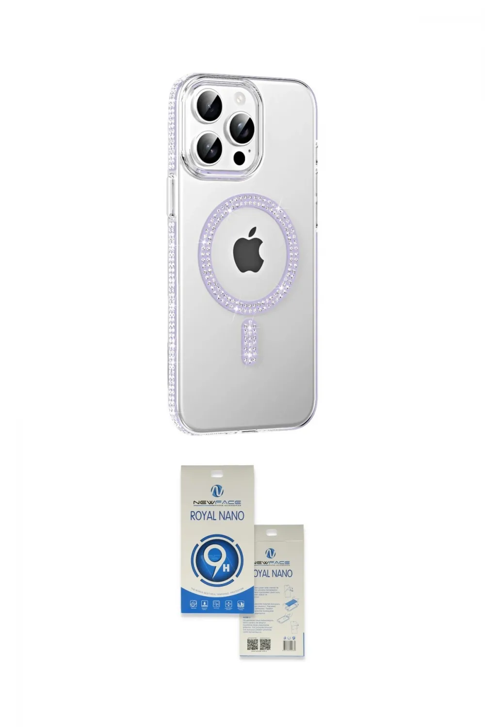 ieg™ iPhone 14 Pro Max Kılıf Yörünge Koleksiyonu - Şeffaf Royal Nano Ekran Koruyucu