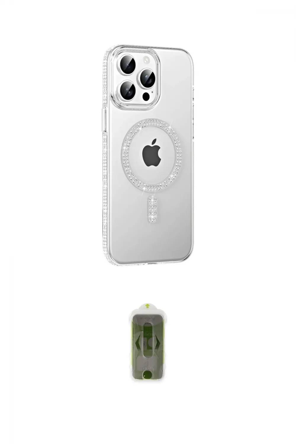 ieg™ iPhone 14 Pro Max Kılıf Yörünge Koleksiyonu - Siyah Joko Magic 5D Hayalet Cam