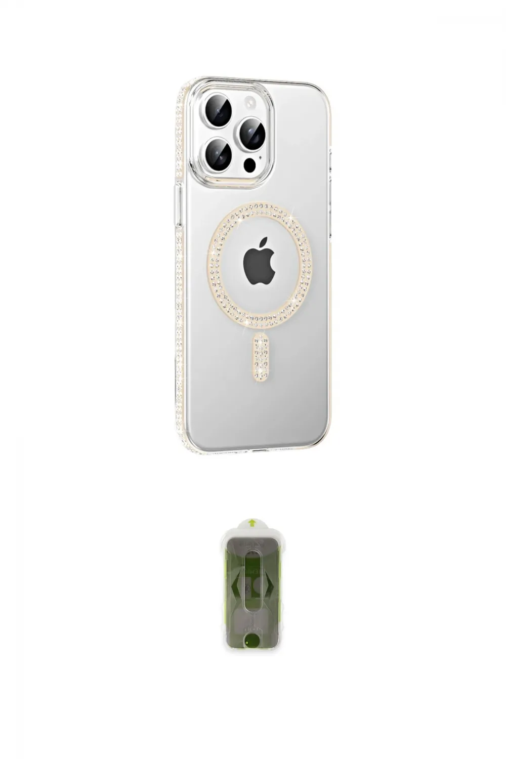 ieg™ iPhone 14 Pro Max Kılıf Yörünge Koleksiyonu - Siyah Joko Magic 5D Hayalet Cam