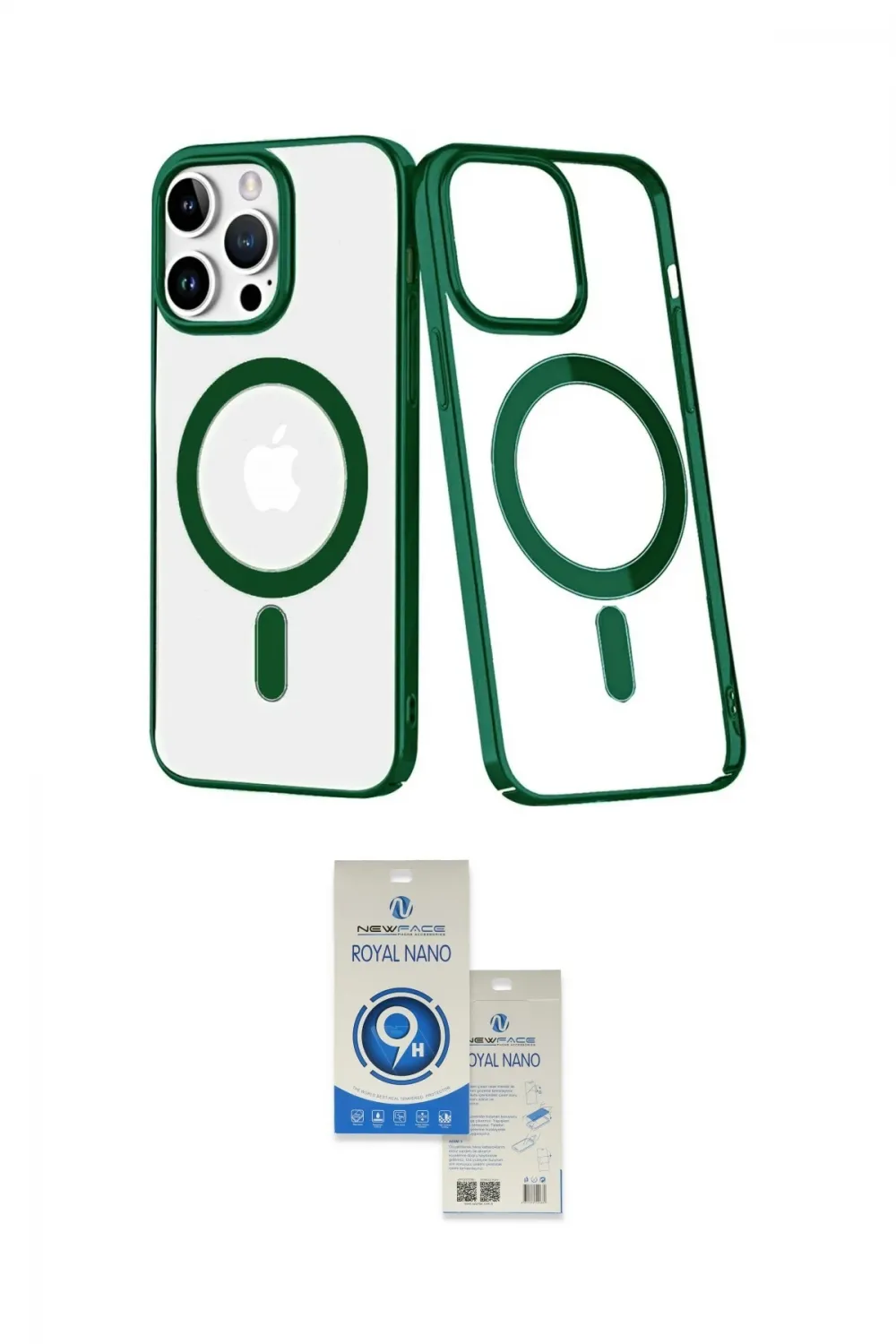 ieg™ iPhone 14 Pro Max Kılıf Yörünge Minimal - Şeffaf Royal Nano Ekran Koruyucu